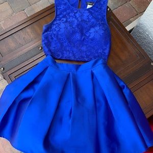 Royal Blue Top & Skirt